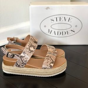 Steve Madden Catia Wedge Snake Print Sandal